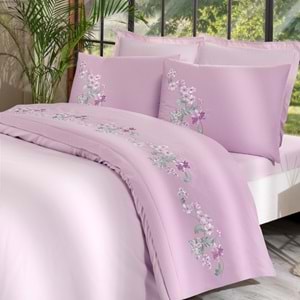 Özdilek Akfil Boutique -Cozy Pembe- Çift Kişilik Nevresim Takımı (4 Yastık Kılıflı)