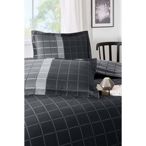 Özdilek Ranforce -Nera Siyah- Lastikli Çarşaflı Çift Kişilik Nevresim Takımı