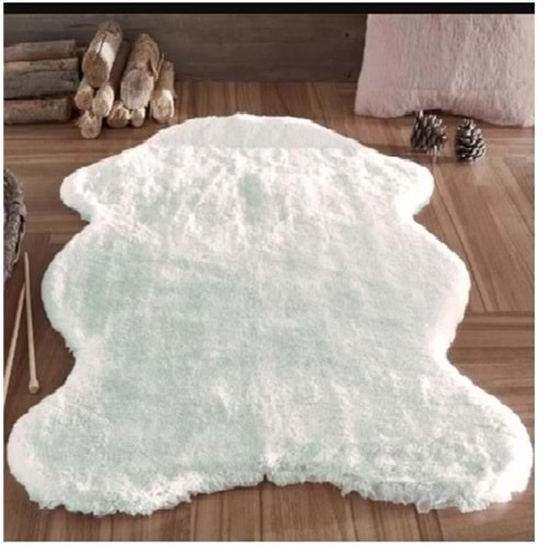 Armada Tavşan Tüyü Yumoş Post Halı Outlet (70x100)-Krem