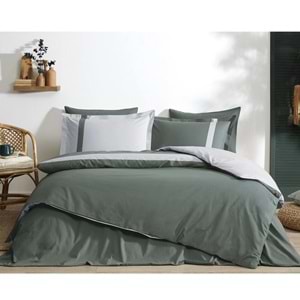 Özdilek Ranforce -Colour Stripe Haki- Çift Kişilik Nevresim Takımı