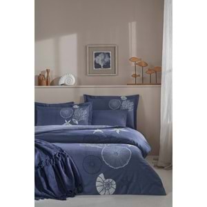 Özdilek Ranforce -Corallino Lacivert- Çift Kişilik Nevresim Takımı