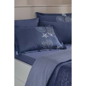 Özdilek Ranforce -Corallino Lacivert- Çift Kişilik Nevresim Takımı