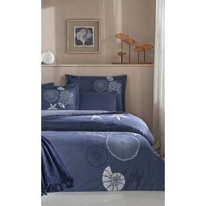 Özdilek Ranforce -Corallino Lacivert- Çift Kişilik Nevresim Takımı