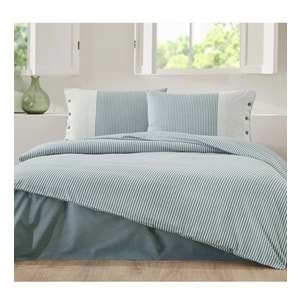 Özdilek Ranforce -Natural Line Mavi- Çift Kişilik Nevresim Takımı