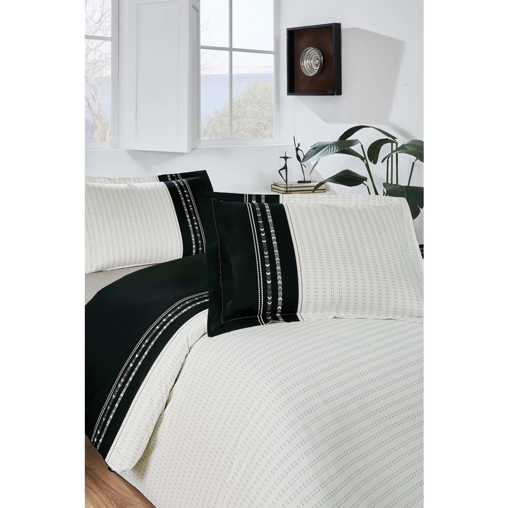 Özdilek Ranforce -Destaque Siyah- Çift Kişilik Nevresim Takımı