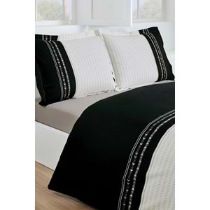 Özdilek Ranforce -Destaque Siyah- Çift Kişilik Nevresim Takımı