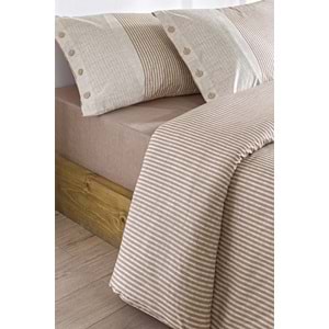 Özdilek Ranforce -Natural Line Somon- Çift Kişilik Nevresim Takımı