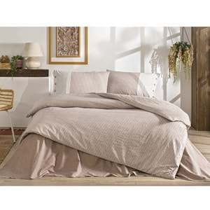 Özdilek Ranforce -Natural Line Somon- Çift Kişilik Nevresim Takımı