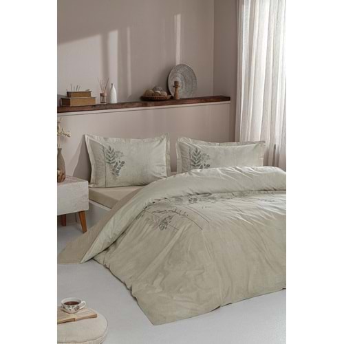 Özdilek Ranforce -Conium Krem- Tek Kişilik Nevresim Takımı