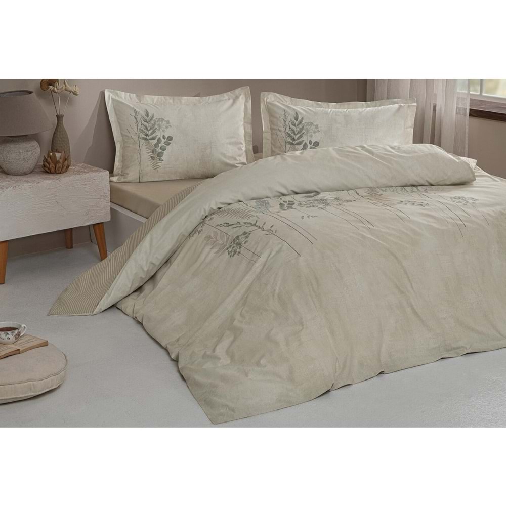 Özdilek Ranforce -Conium Krem- Tek Kişilik Nevresim Takımı