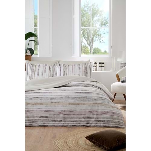 Özdilek Ranforce -Ligne Douce Krem- Tek Kişilik Nevresim Takımı