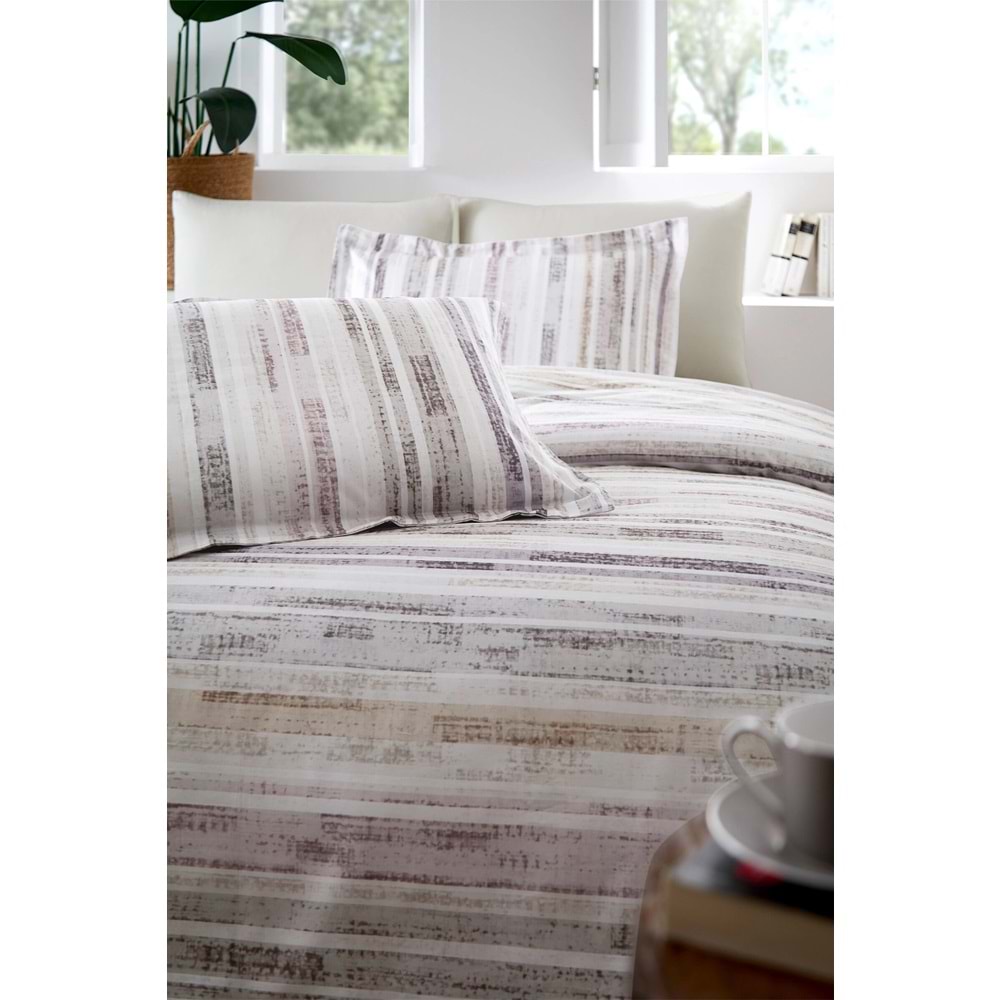 Özdilek Ranforce -Ligne Douce Krem- Tek Kişilik Nevresim Takımı