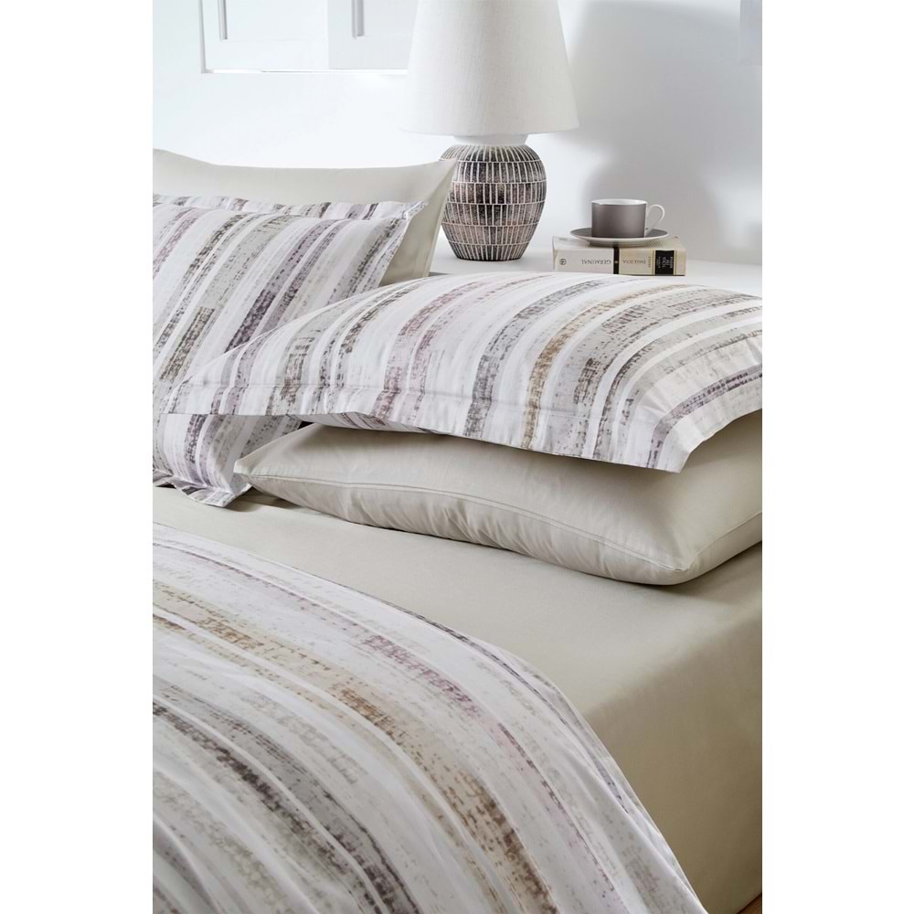 Özdilek Ranforce -Ligne Douce Krem- Tek Kişilik Nevresim Takımı