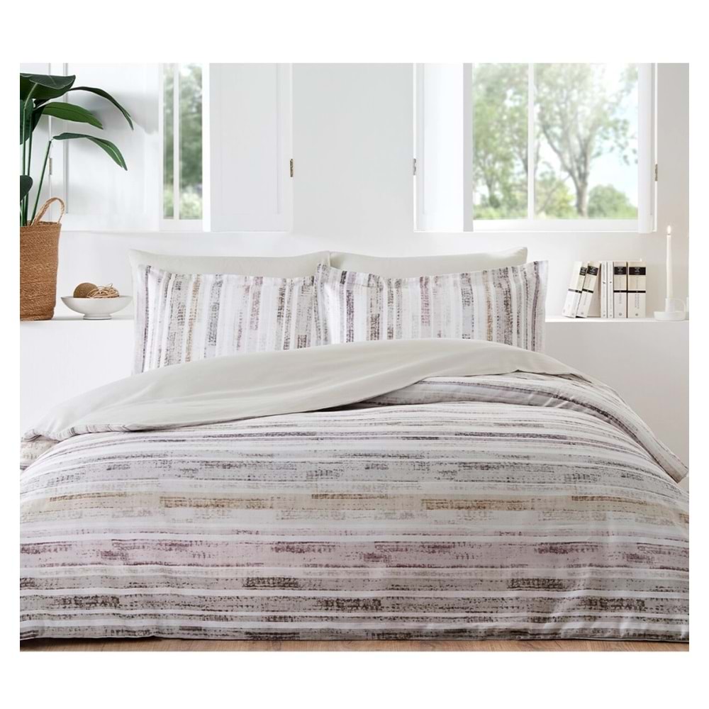 Özdilek Ranforce -Ligne Douce Krem- Tek Kişilik Nevresim Takımı