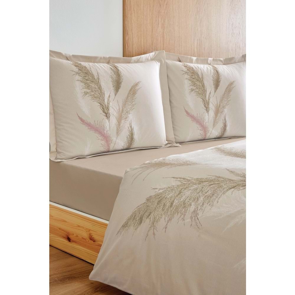 Özdilek Ranforce -Mischantus Krem- Tek Kişilik Nevresim Takımı