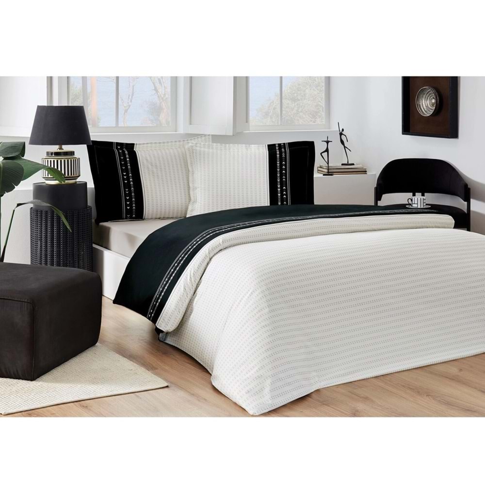 Özdilek Ranforce -Destaque Siyah- Tek Kişilik Nevresim Takımı