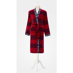 Özdilek Tek Bornoz Şalyaka Kadife (S-M Beden)-Summer Heat Sailor Kimono Kırmızı