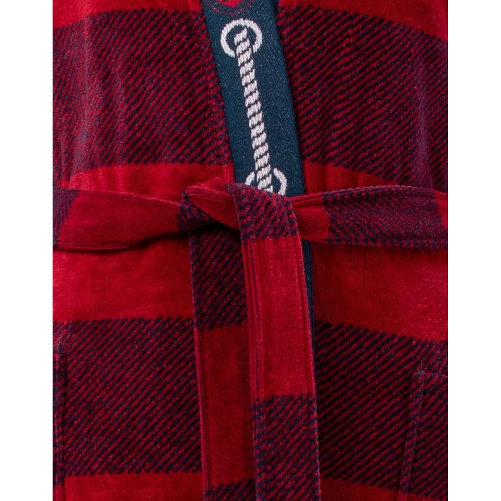 Özdilek Tek Bornoz Şalyaka Kadife (S-M Beden)-Summer Heat Sailor Kimono Kırmızı