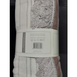 Özdilek Pamuklu Dizüstü Tv Battaniye (130x170)-Striped Lila