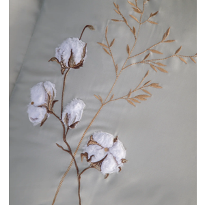 Dantela Moneda Nakışlı Pamuk Saten Çift Kişilik Nevresim Takımı-Mint