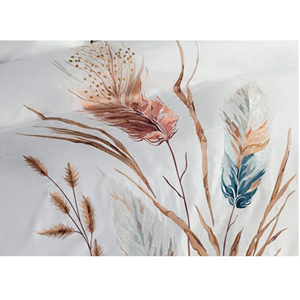 Dantela Bohem Nakışlı Pamuk Saten Çift Kişilik Nevresim Takı mı -Beyaz