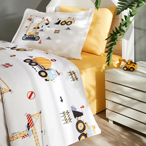 Özdilek Ranforce Fıtted Tek Kişilik Nevresim Takımı Sarı Buılder