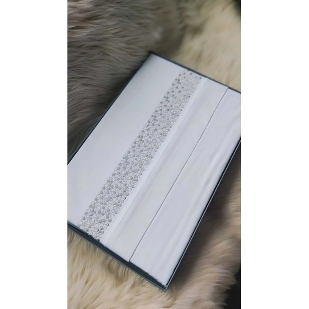 Özdilek Cotton Çift Kişilik Nakışlı Saten Nevresim Takımı Jasmin Gri