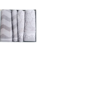 Özdilek 4 Parça Best Hamam Seti, Banyo Havlu Takımı Tappeto Antrasit Gri