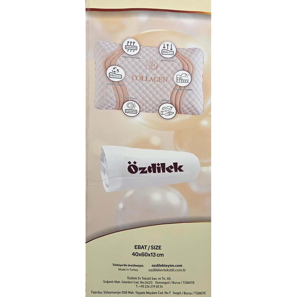 Özdilek Visco Collagen Ortopedik Yastık (40x60x13)