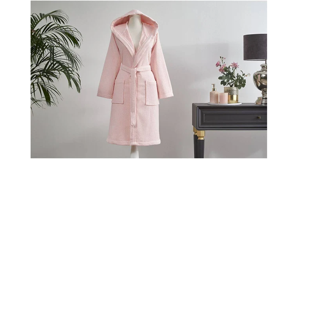 Özdilek Kapşonlu Bornoz Brıght Pembe ( S.M )