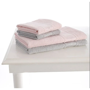 Özdilek 4 Parça Best Hamam Seti, Banyo Havlu Takımı Camellıa Gri -pembe