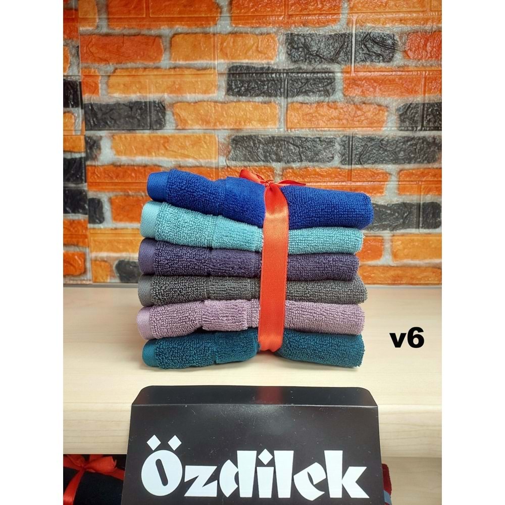 Özdilek Svv Border -6 LI- Kalın & Yumuşak Mutfak Havlusu (33x33) - v6