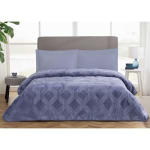 Özdilek Trendy Embos Çift Kişilik Battaniye (220x240)-Art Deco Gök Mavi