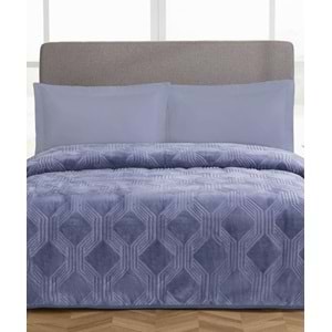Özdilek Trendy Embos Çift Kişilik Battaniye (220x240)-Art Deco Gök Mavi