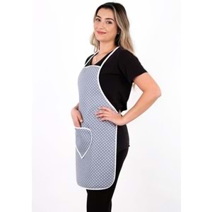 polo life 3 Parça Sıvı Geçirmez Mutfak Önlüğü GRİ