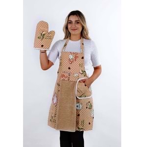 polo life Sıvı Geçirmez Su Geçirmez Mutfak Önlüğü Havlulu Mutfak Önlüğü (ELDİVEN VE TUTACAK) m5