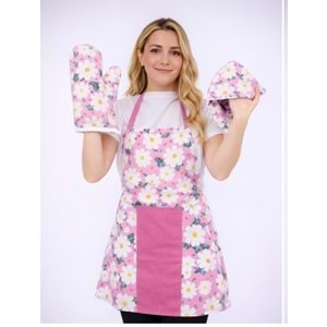 polo life Sıvı Geçirmez Su Geçirmez Mutfak Önlüğü Havlulu Mutfak Önlüğü (ELDİVEN VE TUTACAK) m6