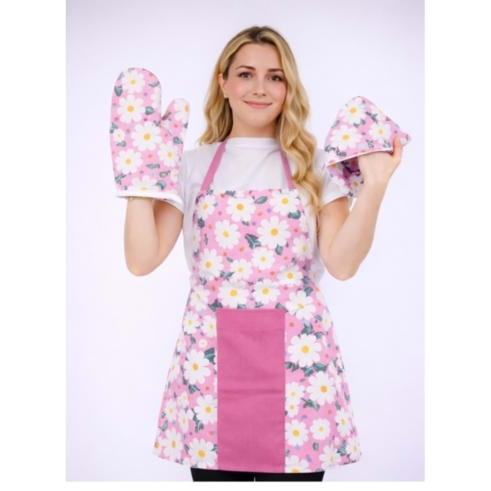 polo life Sıvı Geçirmez Su Geçirmez Mutfak Önlüğü Havlulu Mutfak Önlüğü (ELDİVEN VE TUTACAK) m6