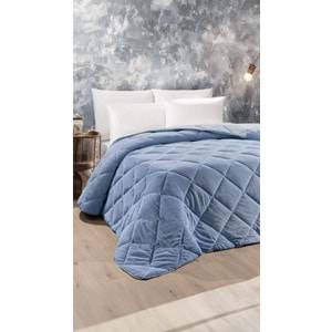 Ogi Home Welsoft Yorgan Çift Taraflı Tek Kişilik (155x215) - Mavi