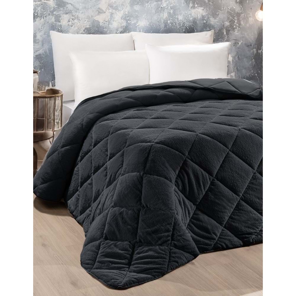 Ogi Home Welsoft Yorgan Çift Taraflı Çift Kişilik (195x215) - Antrasit
