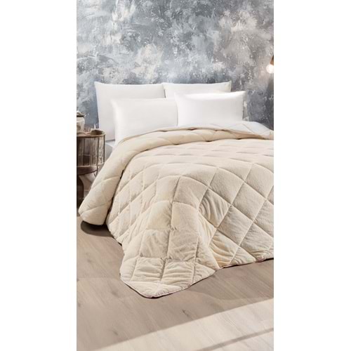 Ogi Home Welsoft Yorgan Çift Taraflı Çift Kişilik (195x215) - Krem