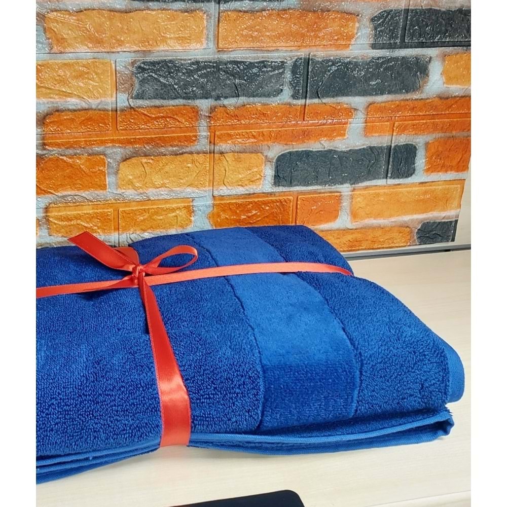 Özdilek Svv Border Orta Boy Banyo Havlusu (76x147) - Persian Blue (Saks Mavisi)