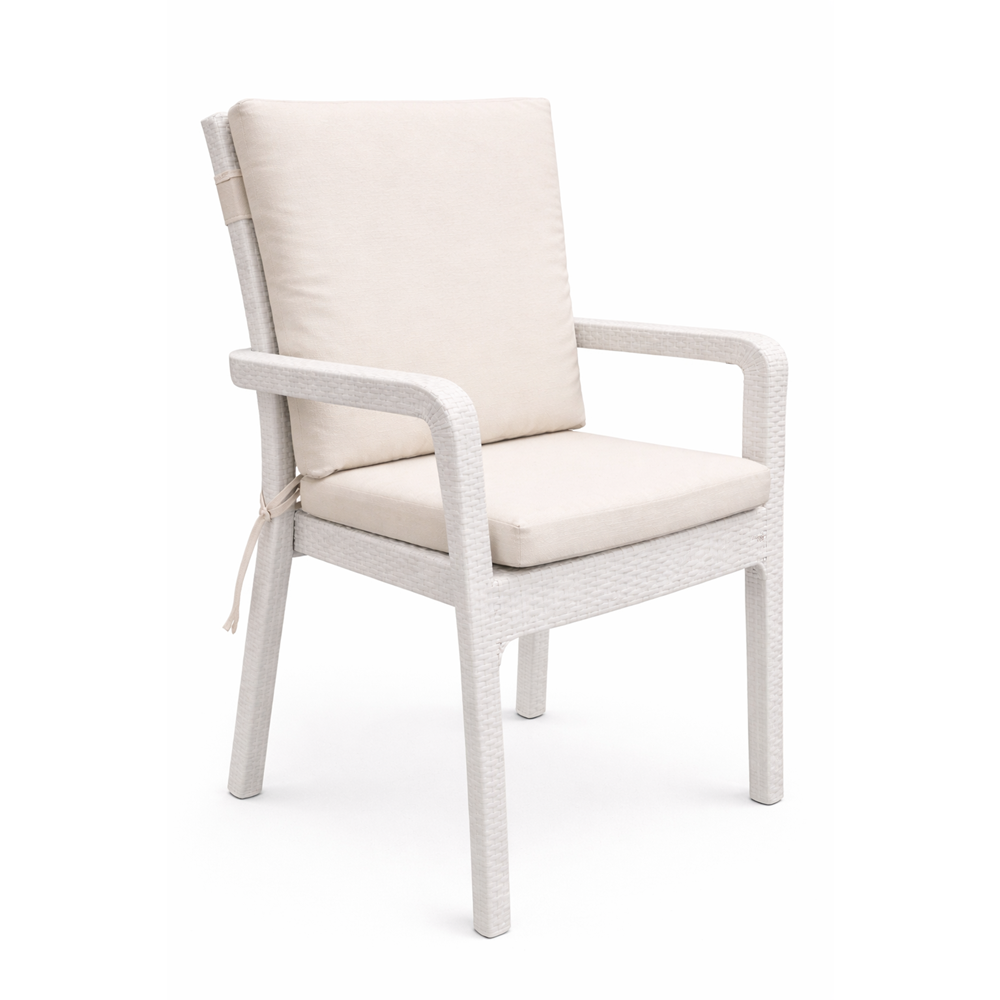 6 Adet Premium Şönil Arkalıklı Sandalye Minderi, Extra Kalın (Kalınlık 4,5cm)-A.Krem