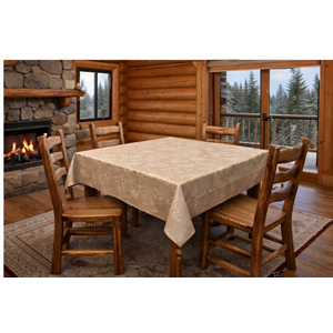 Mandaş Milanyum kaymaz şönil masa örtüsü 170*170 BEJ