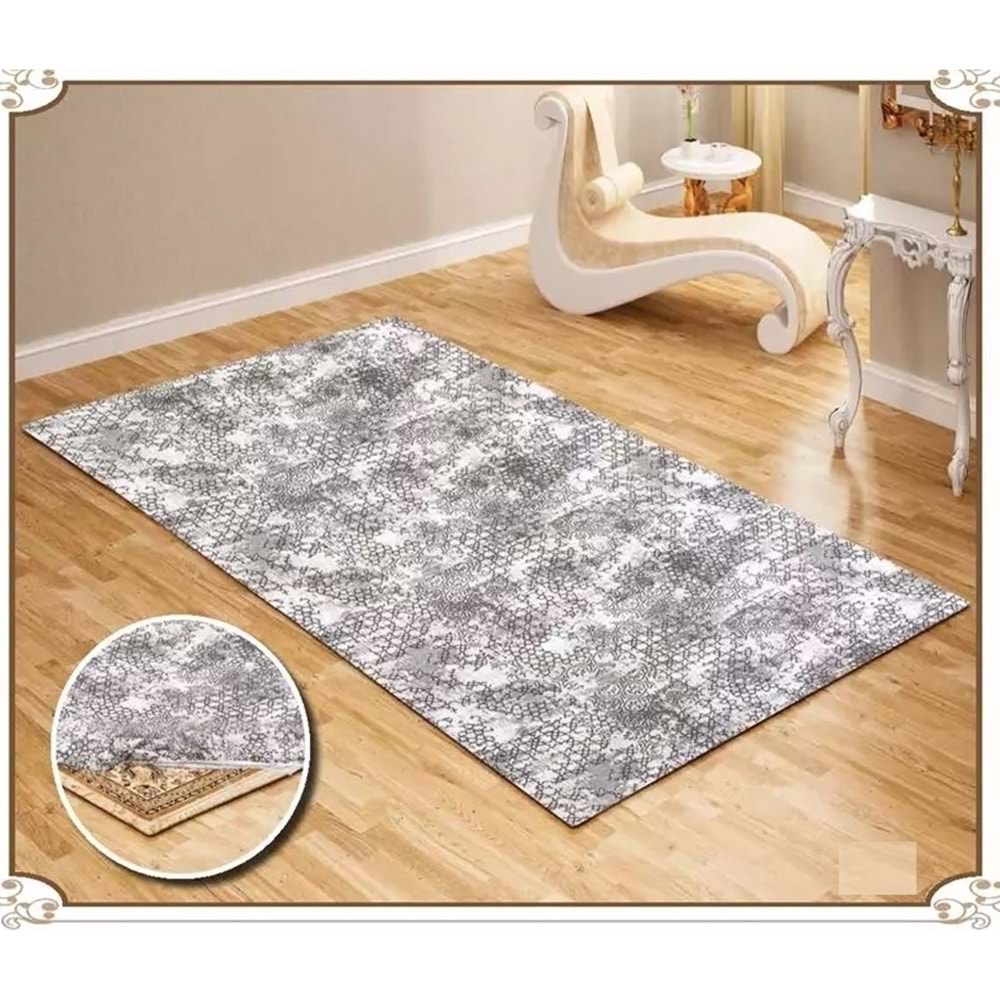 Evneşe 4m2 Lastikli Halı Örtüsü Desenli U74