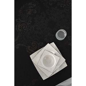 Jumbo Jakar Siyah Sıvı Geçirmez Kumaş Pano 8-10 Kişilik Masa Örtüsü (160x220)