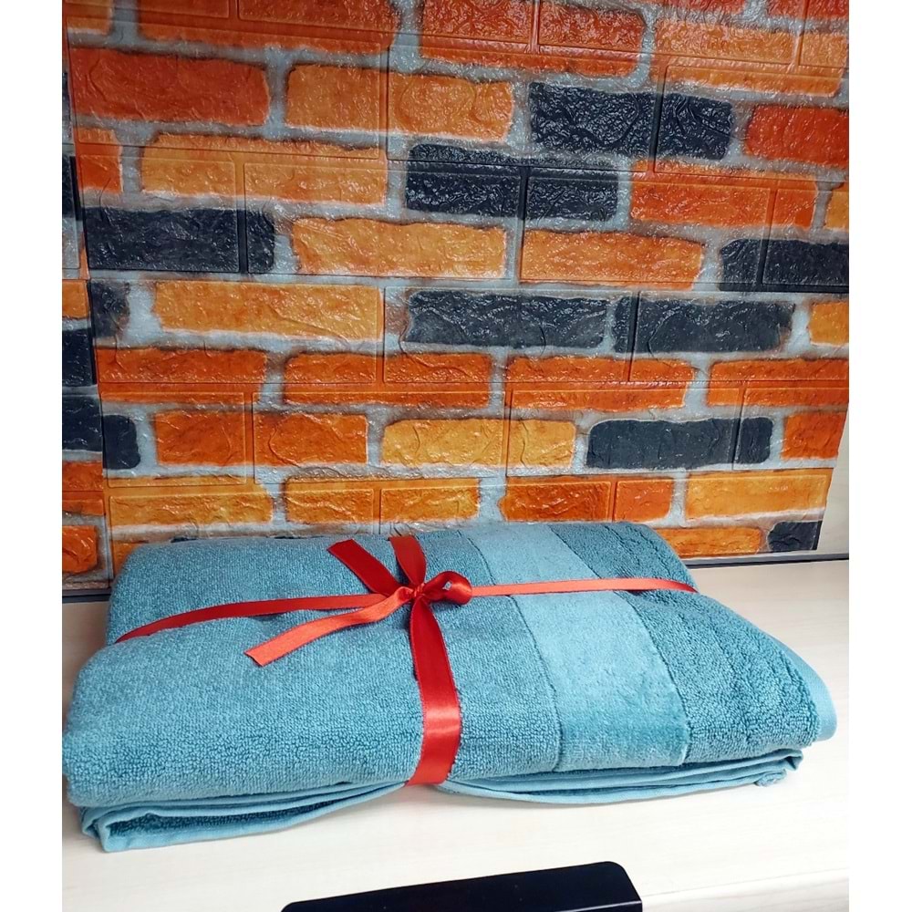 Özdilek Svv Border Büyük Boy Banyo Havlusu (89x173) - Aqua (Su)