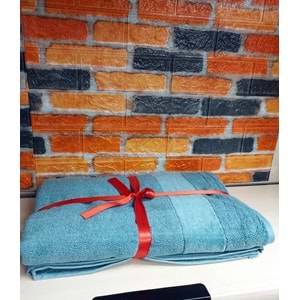 Özdilek Svv Border Büyük Boy Banyo Havlusu (89x173) - Aqua (Su)