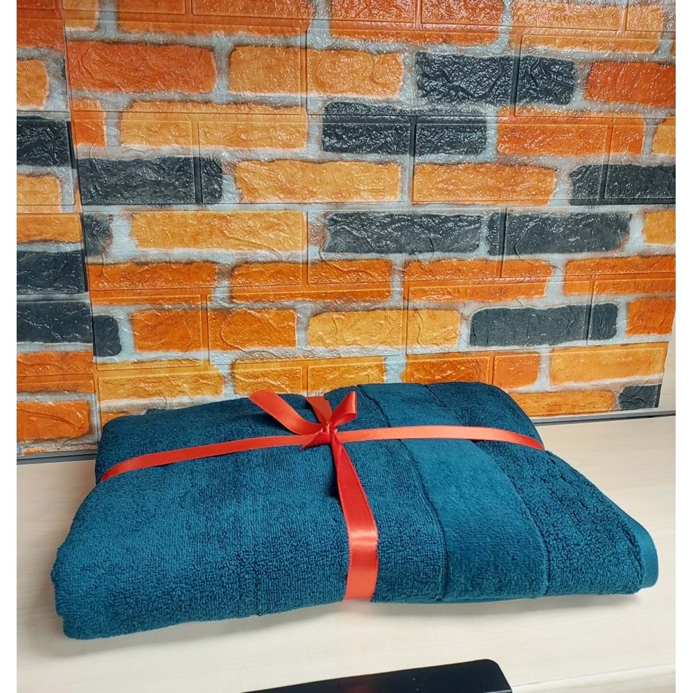 Özdilek Svv Border Büyük Boy Banyo Havlusu (89x173) - Dark Teal (Koyu Turkuaz)