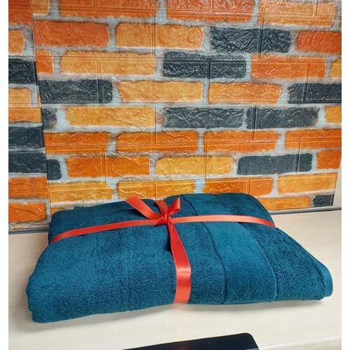 Özdilek Svv Border Büyük Boy Banyo Havlusu (89x173) - Dark Teal (Koyu Turkuaz)